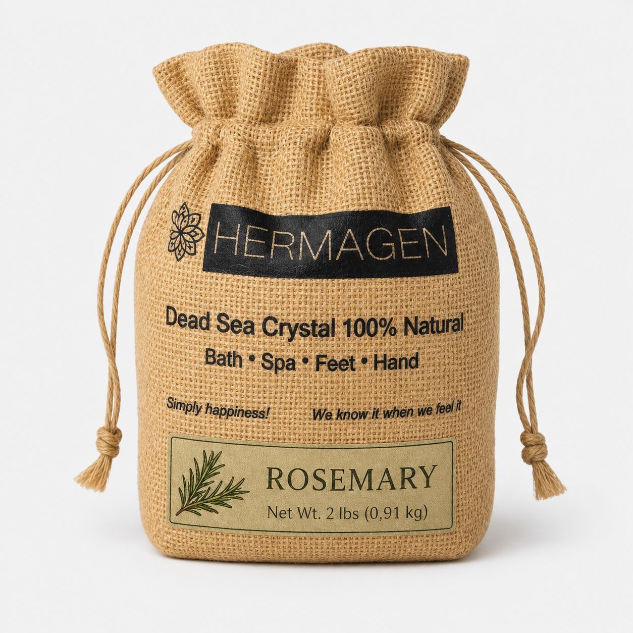Dead Sea Mineral Bath Salt Rosemary Essential Oil Blend 2 lb bag by Xiri Company