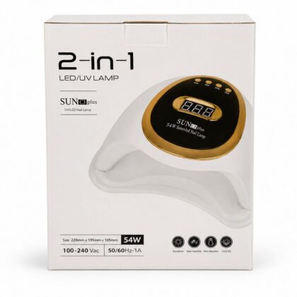 2-in-1 SUN C3 Plus 54W LED UV nail lamp product box for gel nail curing