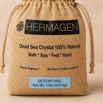 Hermagen Detox Mineral Salt 2 lb – Dead Sea Salt Crystal Blend pure mineral bath salt bag Blend pure mineral bath salt bag