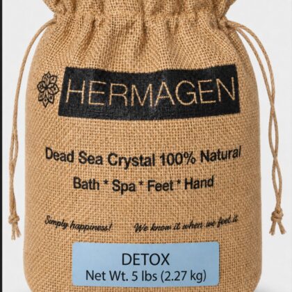 Hermagen Detox Mineral Salt 5 lbs – Dead Sea Salt Crystal Blend pure mineral bath salt bag Blend pure mineral bath salt bag