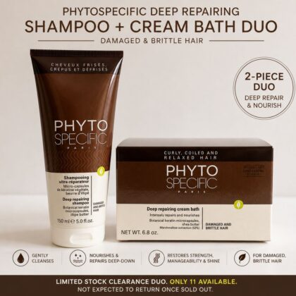 PhytoSpecific Deep Repairing Shampoo and Cream Bath Duo for damaged and brittle hair