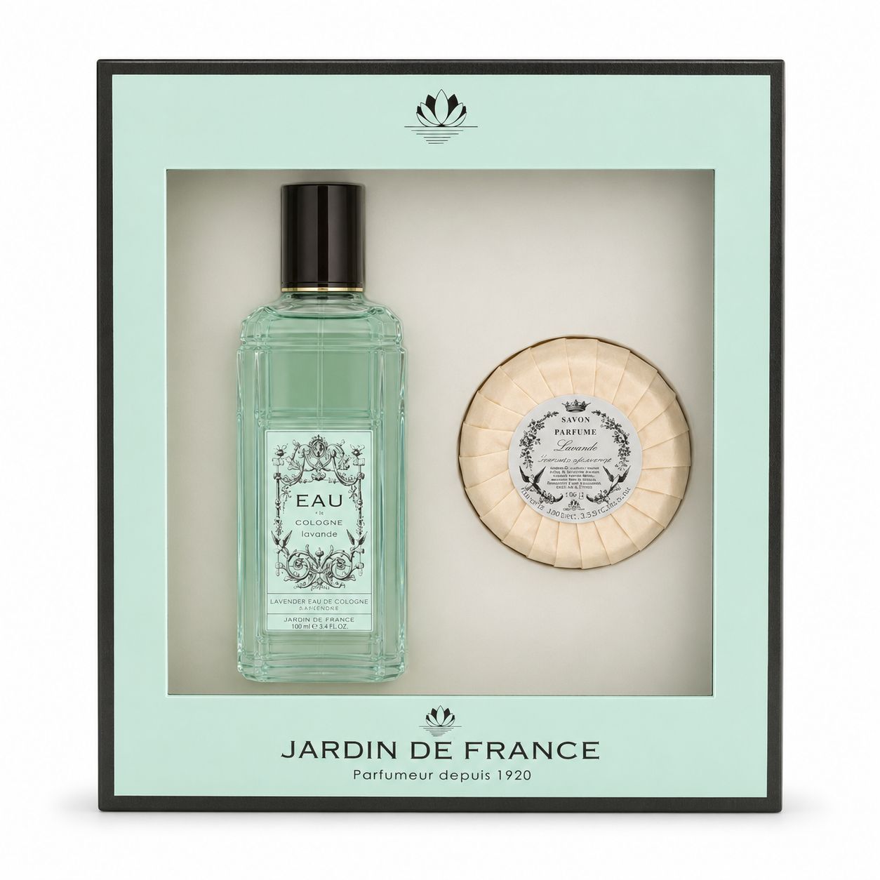 Lavender Collection 1920 Two-Piece Gift Set with 100 ml Eau de Cologne and matching soap