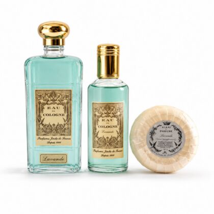 Lavender Eau de Cologne Gift Set with two fragrance bottles and matching soap from Collection 1920
