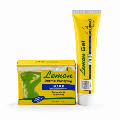 Lemon Dermo-Purifying Soap 100 g and Lemon Gel 50 ml skincare duo
